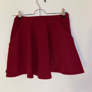 Red skater skirt- WITH POCKETS!!